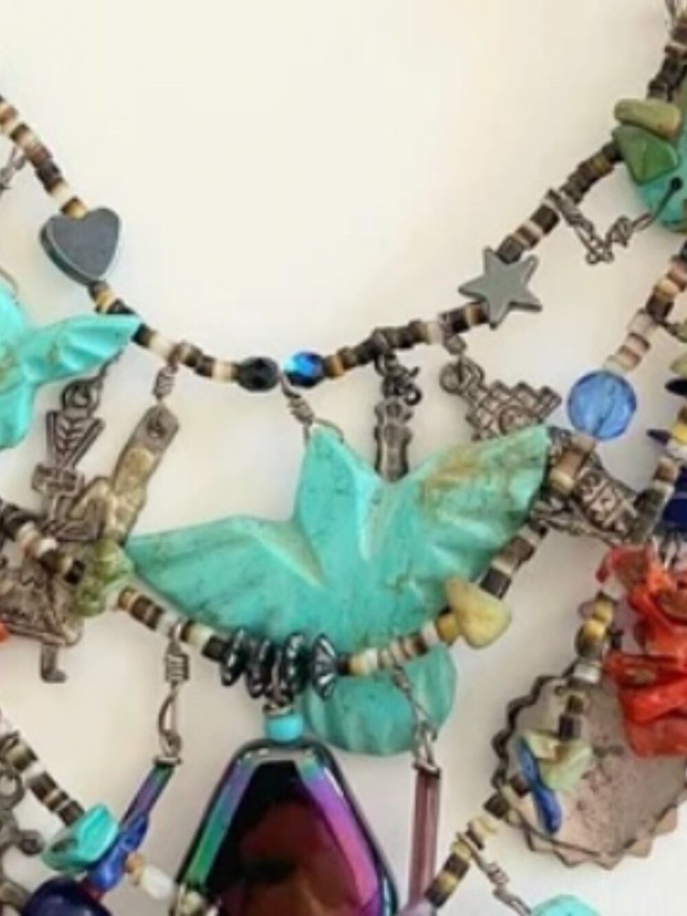 Native American Santo Domingo 3 Strand Treasure Necklace - Picture 12 of 12